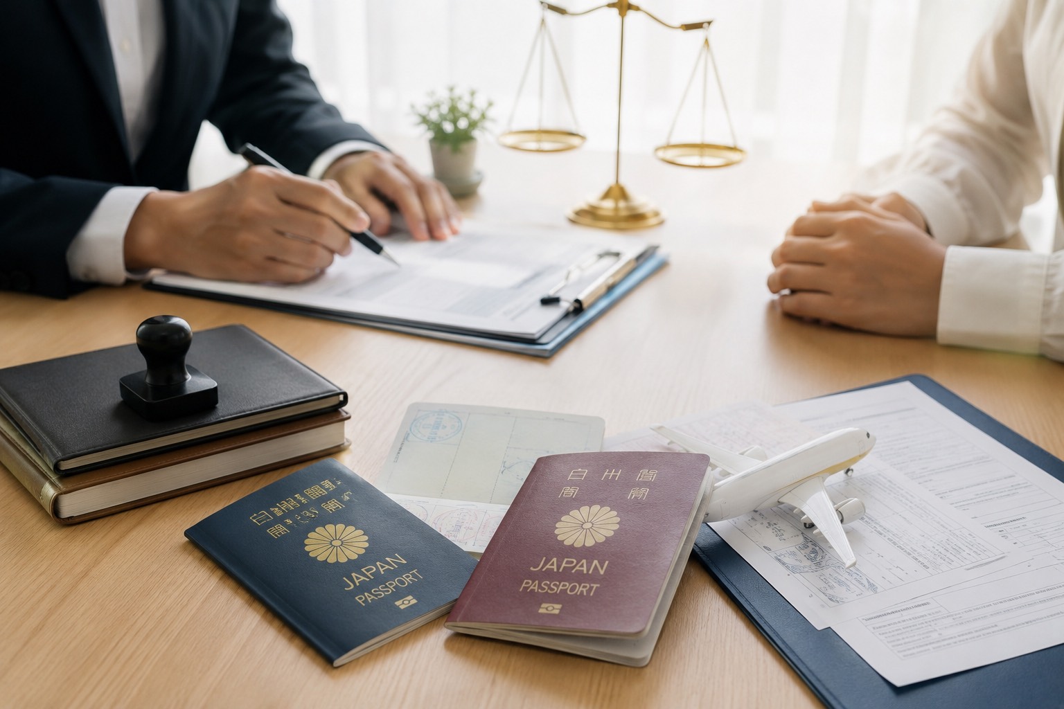 Visa documents and official procedures for working in Japan